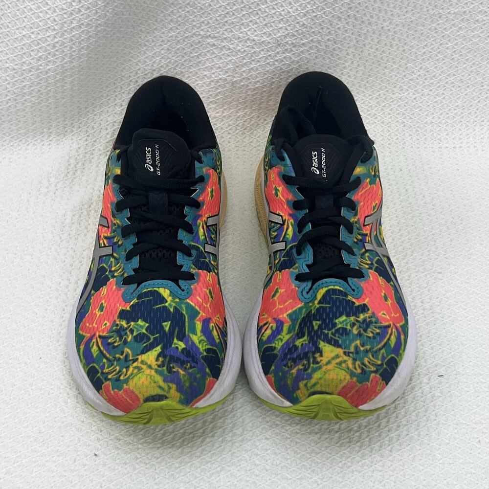 ASICS GT-2000 11 Women 8 Running Mesh Shoes Floral Multicolor FF Blast 1012B444 - Picture 4 of 12